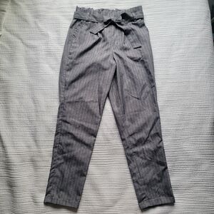 Vintage Harmony + Havoc High Rise Grey Pinstripe Slacks